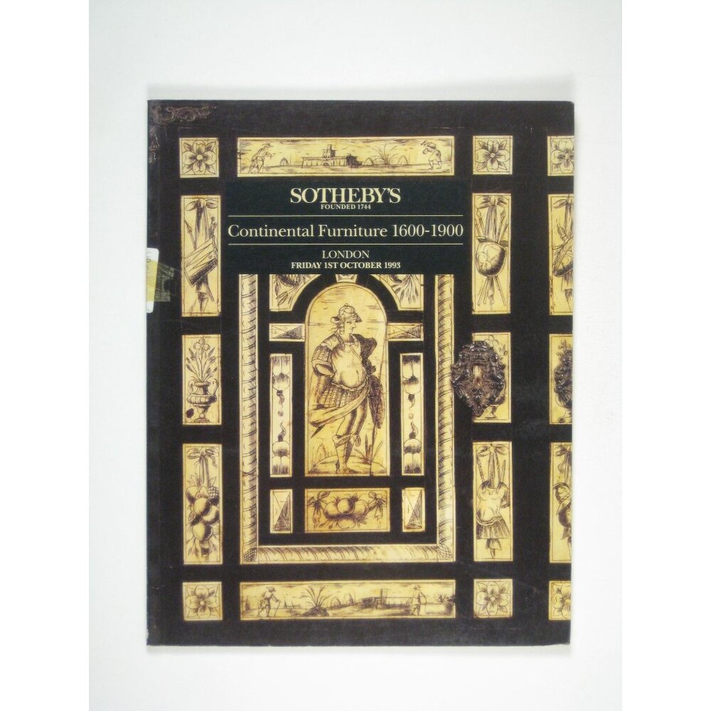 Sothebys Continental Furniture Auction Catalog 1600 to 1900 London 1995